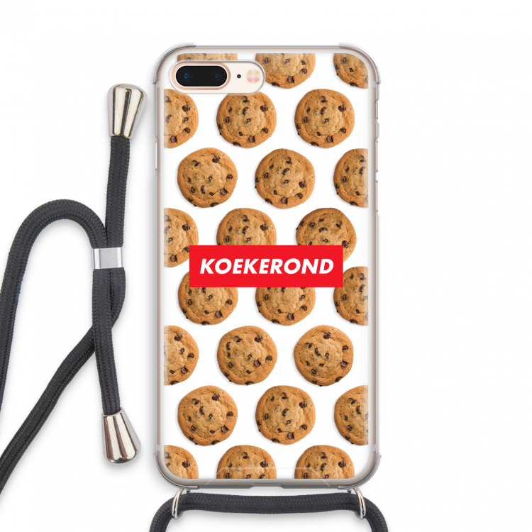 Koekerond: iPhone 8 Plus Transparant Hoesje met koord