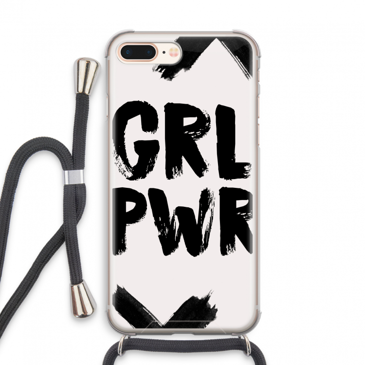 Girl Power #2: iPhone 8 Plus Transparant Hoesje met koord