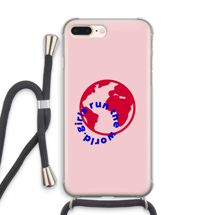 Run The World: iPhone 8 Plus Transparant Hoesje met koord