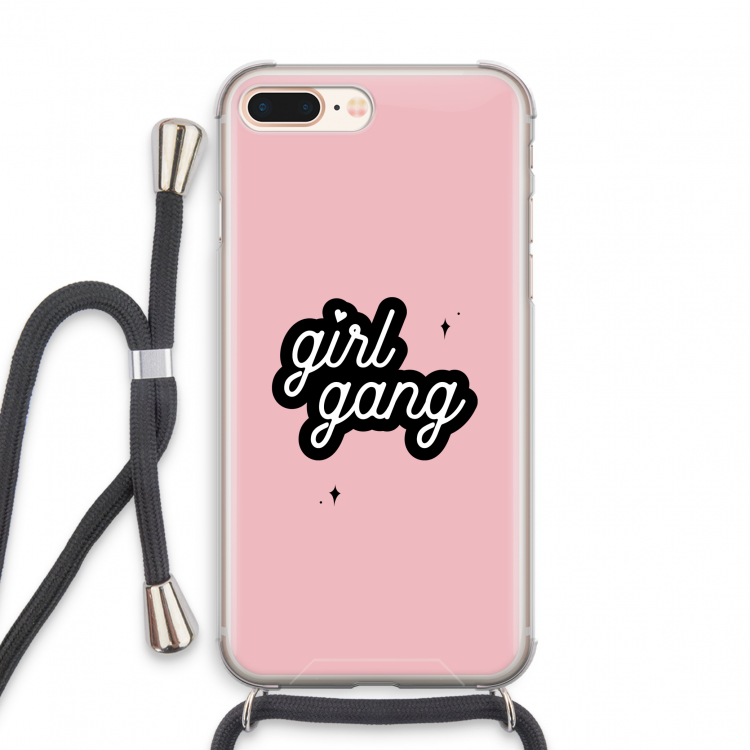 Girl Gang: iPhone 8 Plus Transparant Hoesje met koord