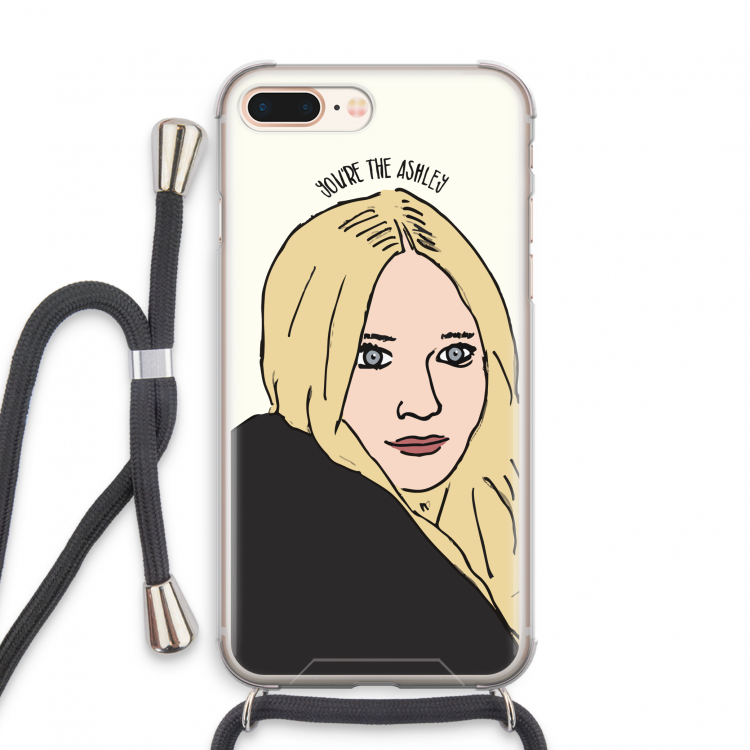 Ashley: iPhone 8 Plus Transparant Hoesje met koord