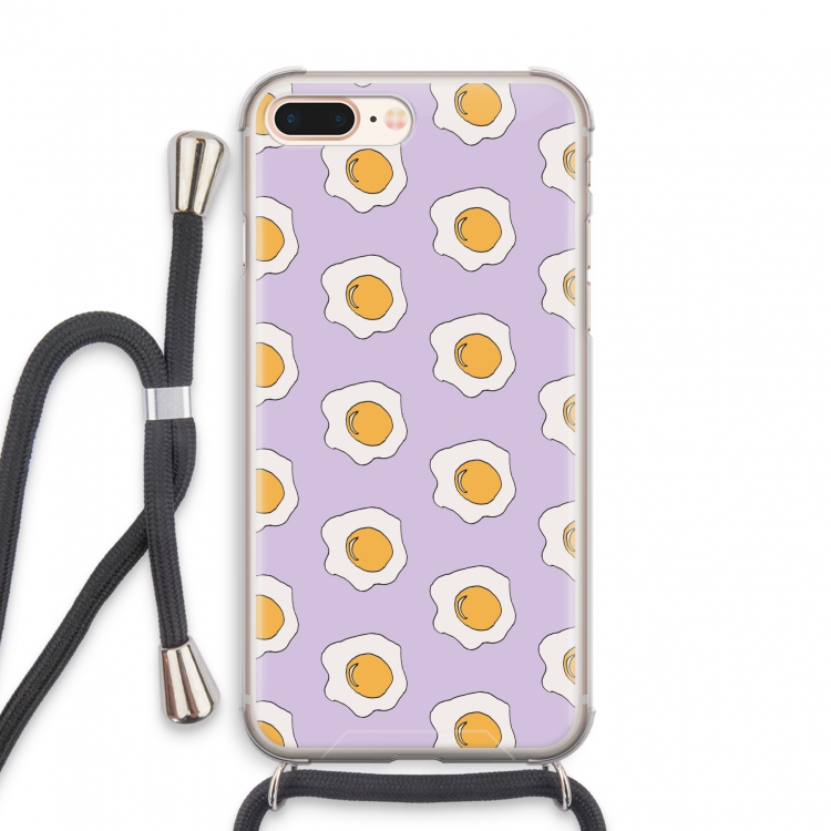 Bacon to my eggs #1: iPhone 8 Plus Transparant Hoesje met koord