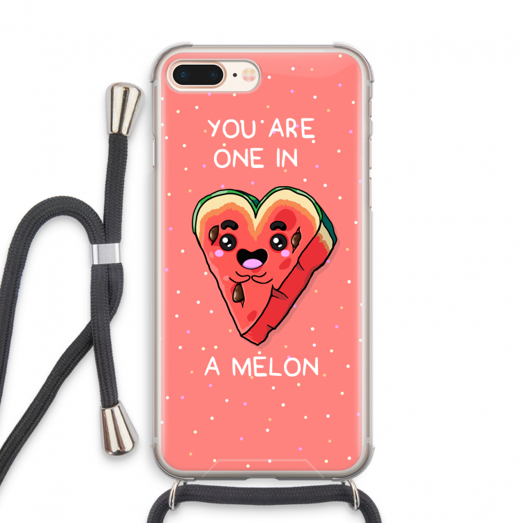 One In A Melon: iPhone 8 Plus Transparant Hoesje met koord
