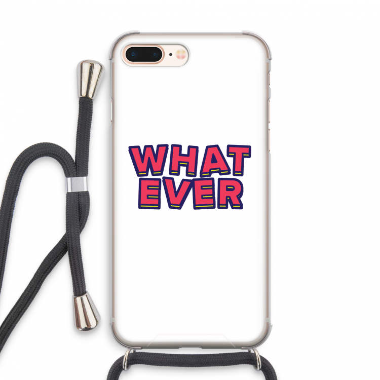 Whatever: iPhone 8 Plus Transparant Hoesje met koord