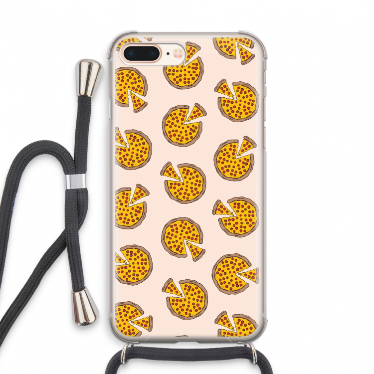 You Had Me At Pizza: iPhone 8 Plus Transparant Hoesje met koord