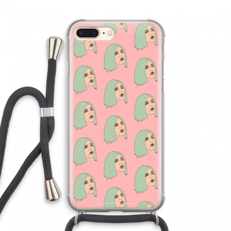 King Kylie: iPhone 8 Plus Transparant Hoesje met koord