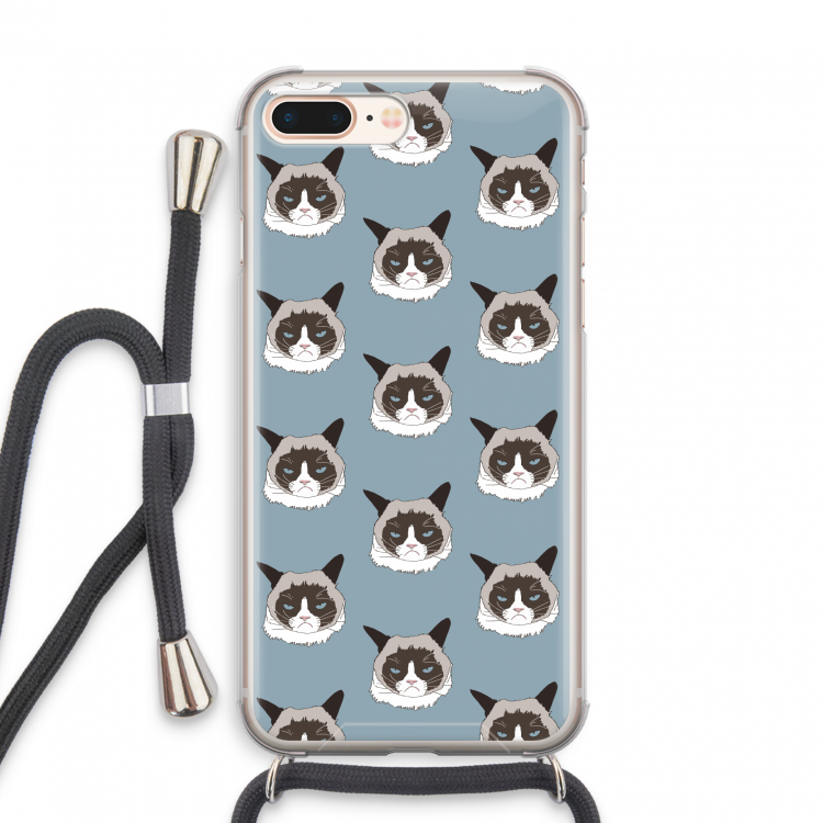 It's a Purrr Case: iPhone 8 Plus Transparant Hoesje met koord