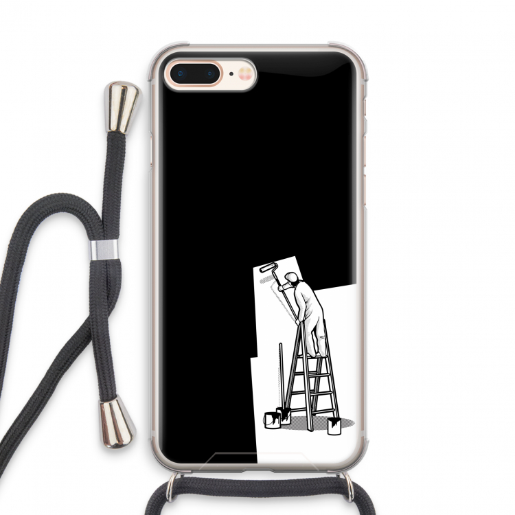 Musketon Painter: iPhone 8 Plus Transparant Hoesje met koord