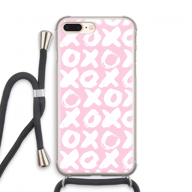 XOXO: iPhone 8 Plus Transparant Hoesje met koord
