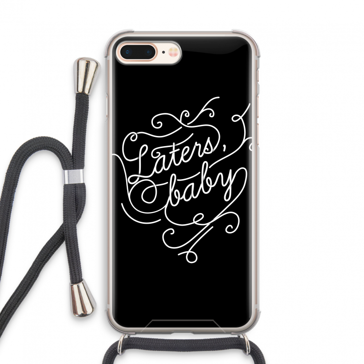Laters, baby: iPhone 8 Plus Transparant Hoesje met koord