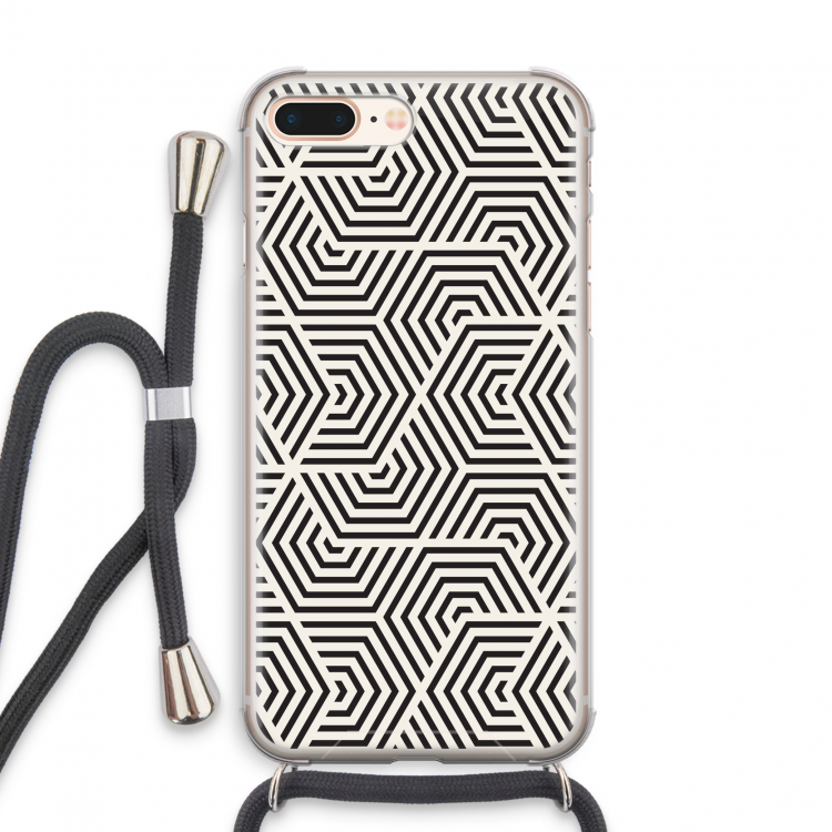 Magic pattern: iPhone 8 Plus Transparant Hoesje met koord