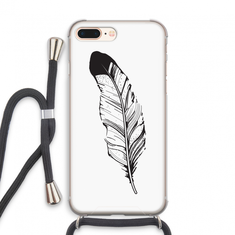 Pluim: iPhone 8 Plus Transparant Hoesje met koord