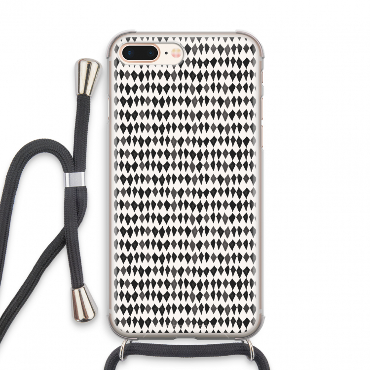 Crazy shapes: iPhone 8 Plus Transparant Hoesje met koord