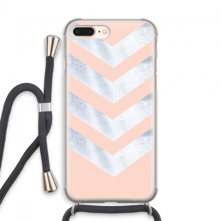 Marmeren pijlen: iPhone 8 Plus Transparant Hoesje met koord