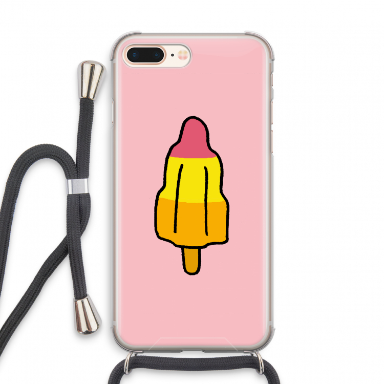 Raketijsje: iPhone 8 Plus Transparant Hoesje met koord