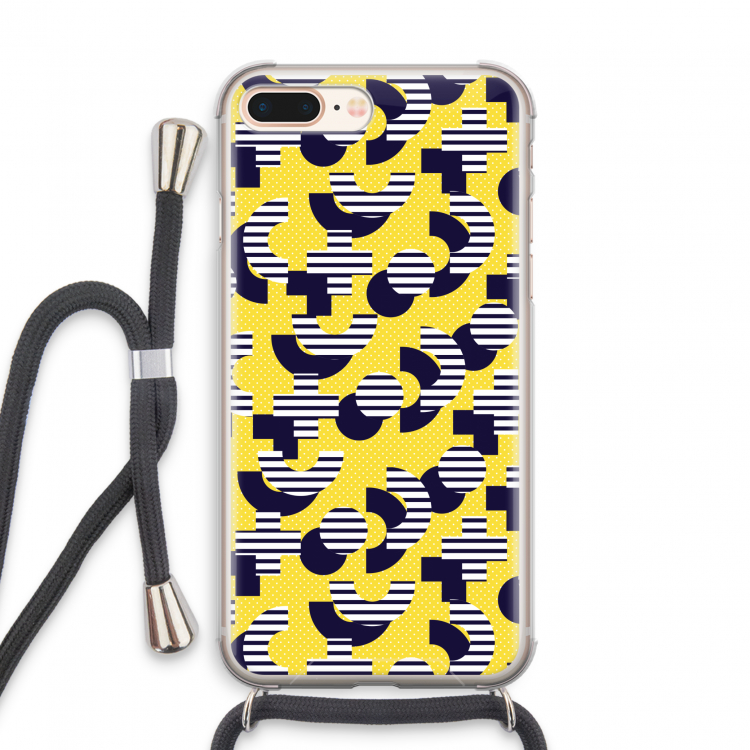 8-bit N°3: iPhone 8 Plus Transparant Hoesje met koord