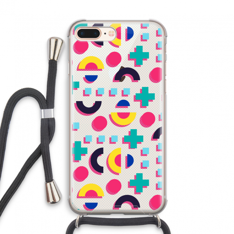 8-bit N°2: iPhone 8 Plus Transparant Hoesje met koord