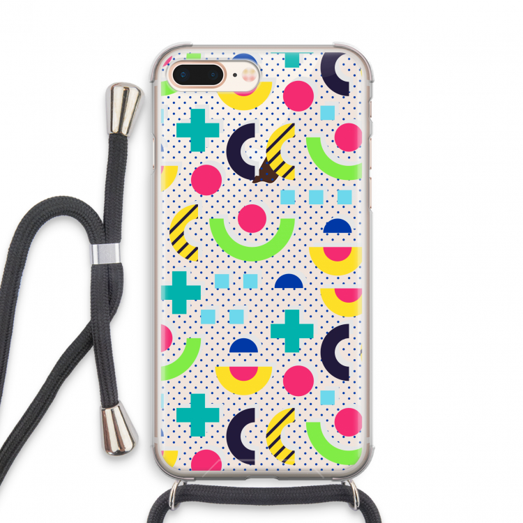 8-bit N°1: iPhone 8 Plus Transparant Hoesje met koord