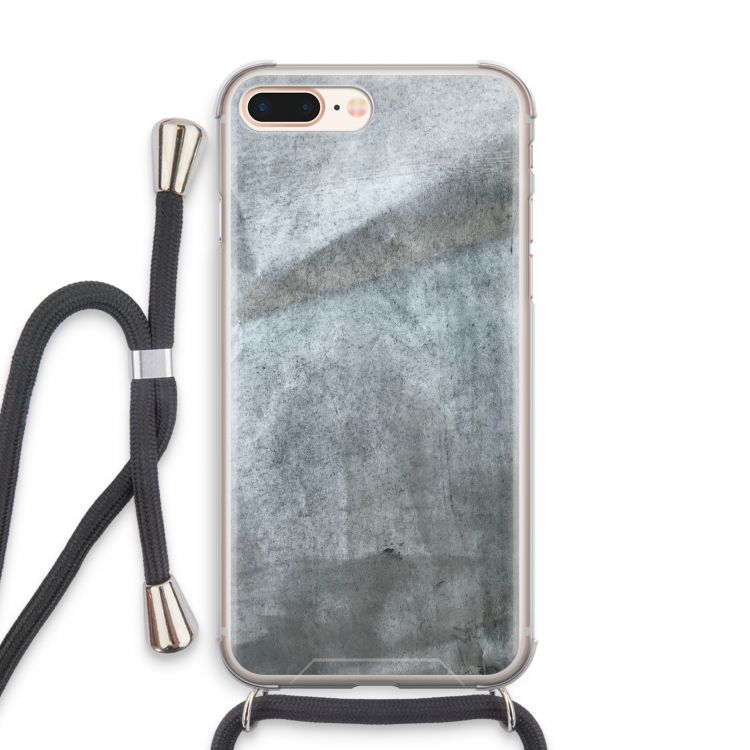 Grey Stone: iPhone 8 Plus Transparant Hoesje met koord