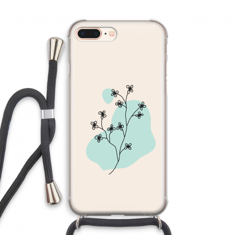 Love your petals: iPhone 8 Plus Transparant Hoesje met koord