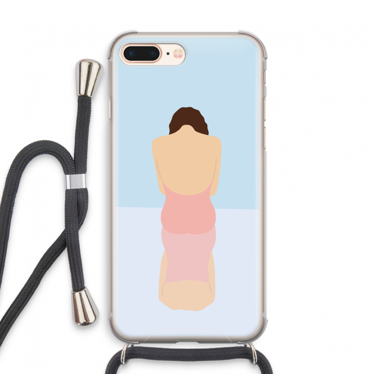 Mirror: iPhone 8 Plus Transparant Hoesje met koord