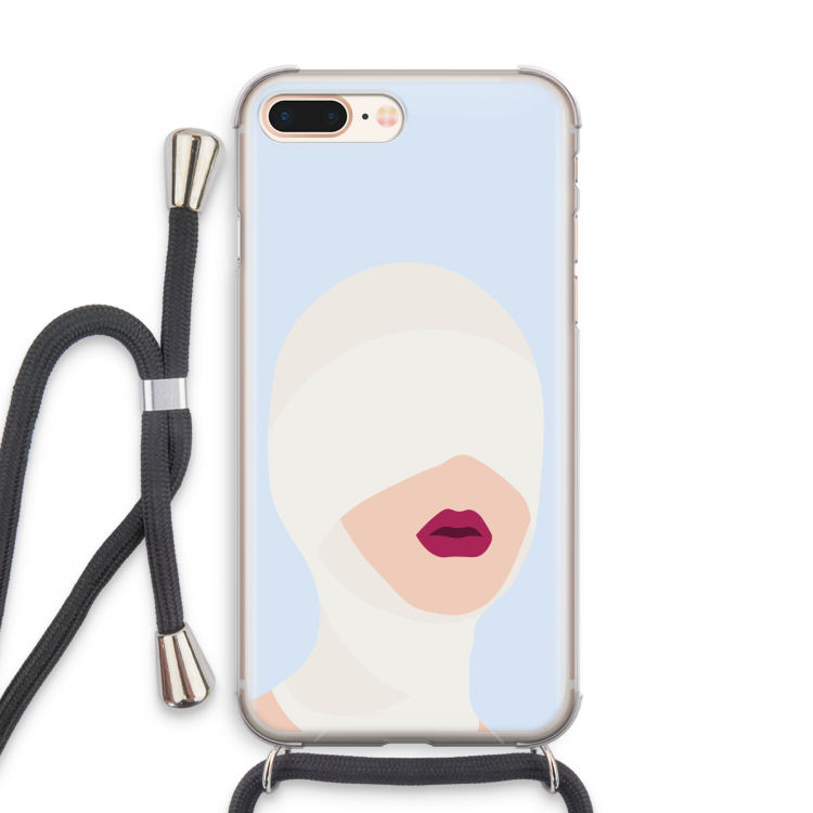 Incognito: iPhone 8 Plus Transparant Hoesje met koord
