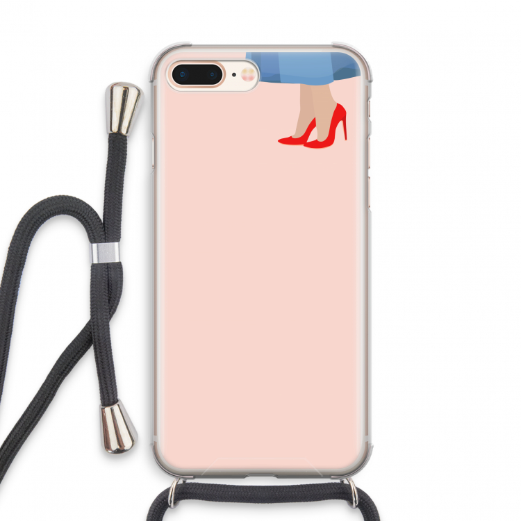 High heels: iPhone 8 Plus Transparant Hoesje met koord