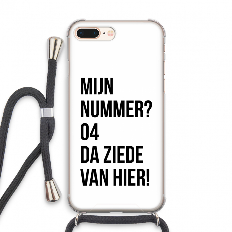 Da ziede van hier: iPhone 8 Plus Transparant Hoesje met koord