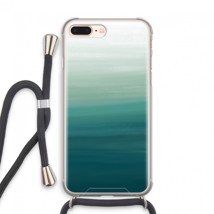 Ocean: iPhone 8 Plus Transparant Hoesje met koord
