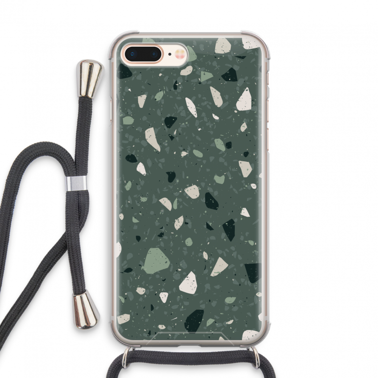 Terrazzo N°19: iPhone 8 Plus Transparant Hoesje met koord