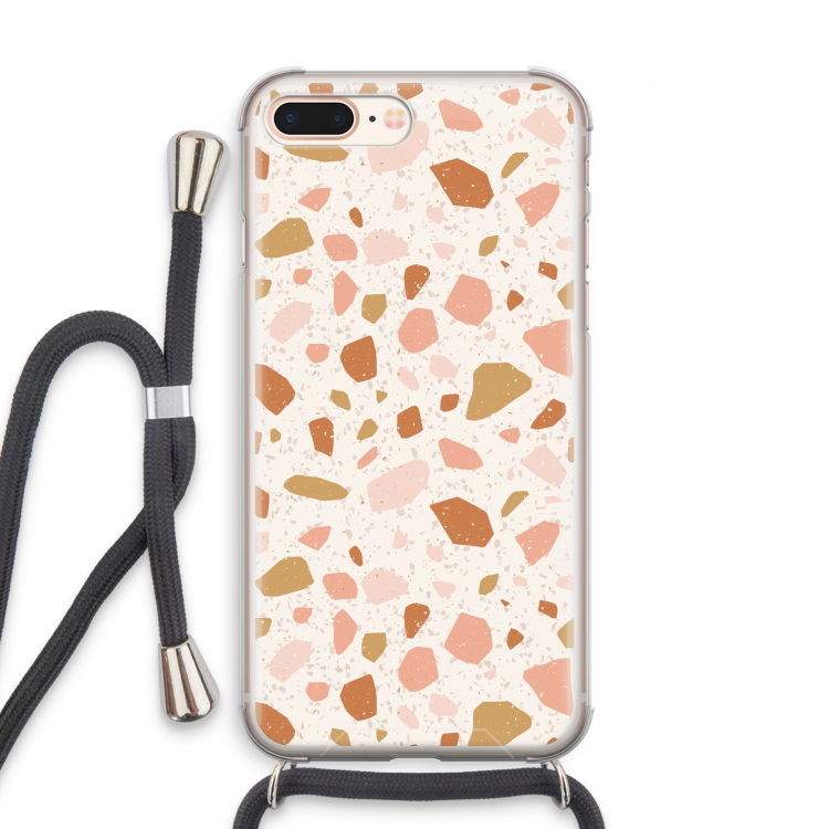 Terrazzo N°18: iPhone 8 Plus Transparant Hoesje met koord