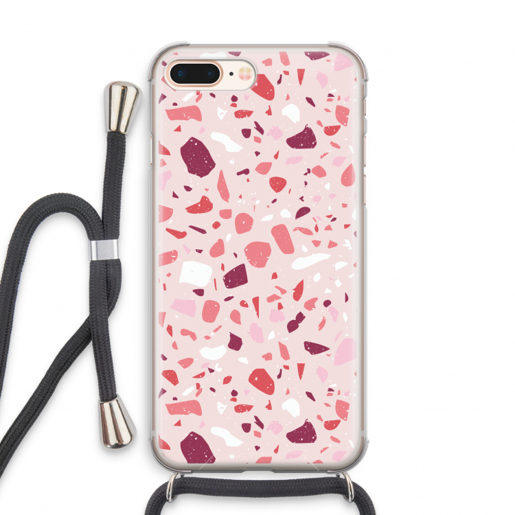 Terrazzo N°15: iPhone 8 Plus Transparant Hoesje met koord