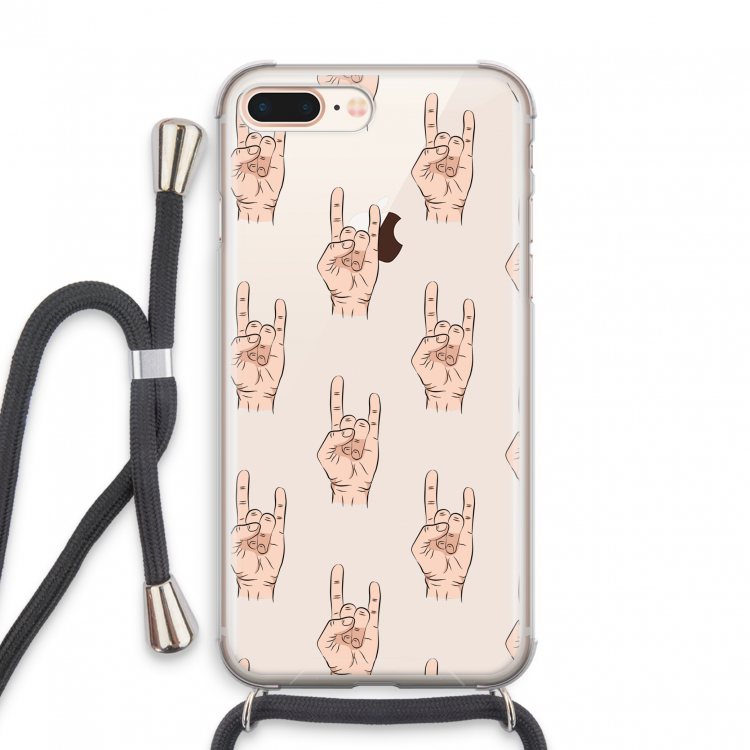 Rock: iPhone 8 Plus Transparant Hoesje met koord