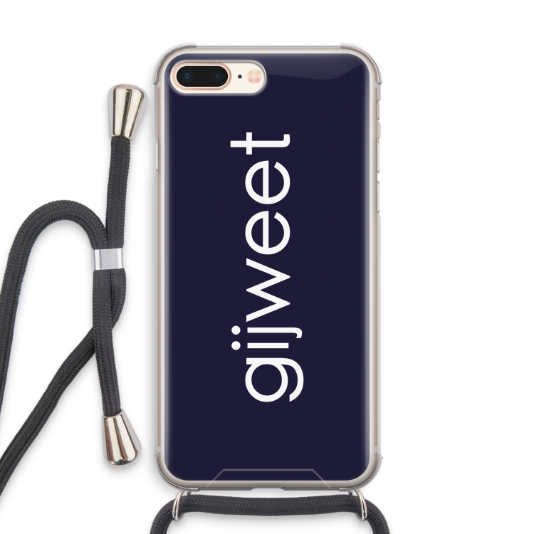 Gijweet: iPhone 8 Plus Transparant Hoesje met koord