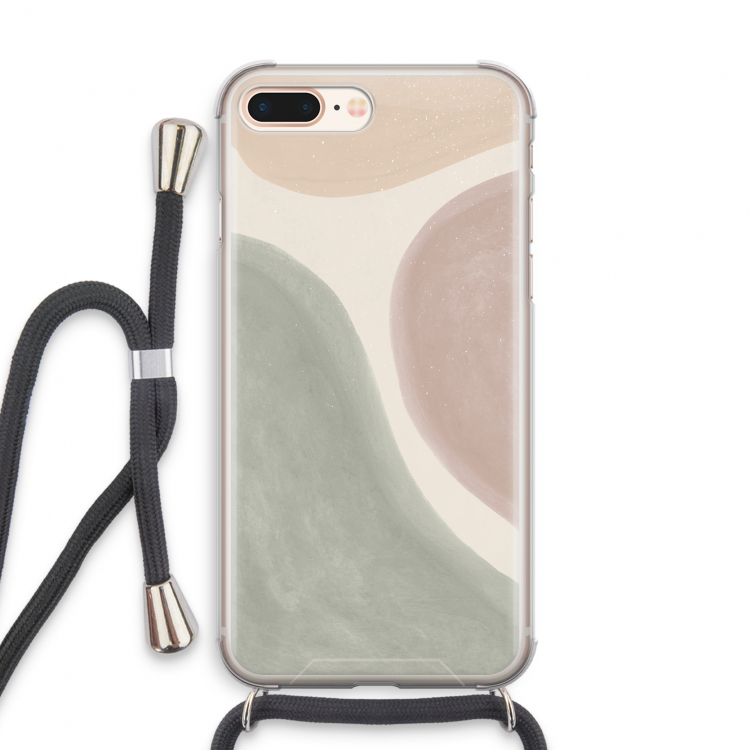 Geo #6: iPhone 8 Plus Transparant Hoesje met koord
