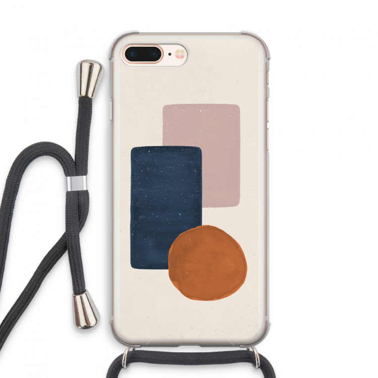 Geo #3: iPhone 8 Plus Transparant Hoesje met koord