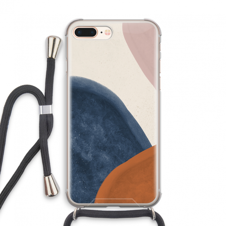 Geo #1: iPhone 8 Plus Transparant Hoesje met koord