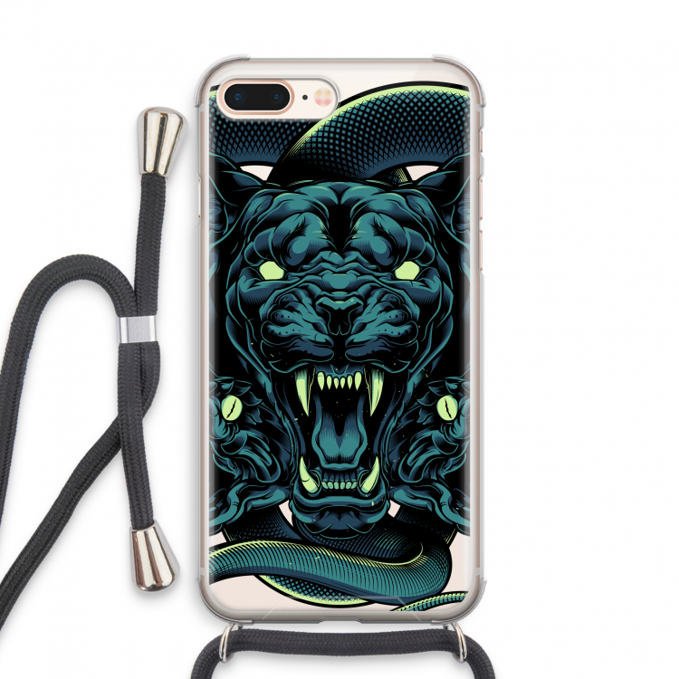 Cougar and Vipers: iPhone 8 Plus Transparant Hoesje met koord