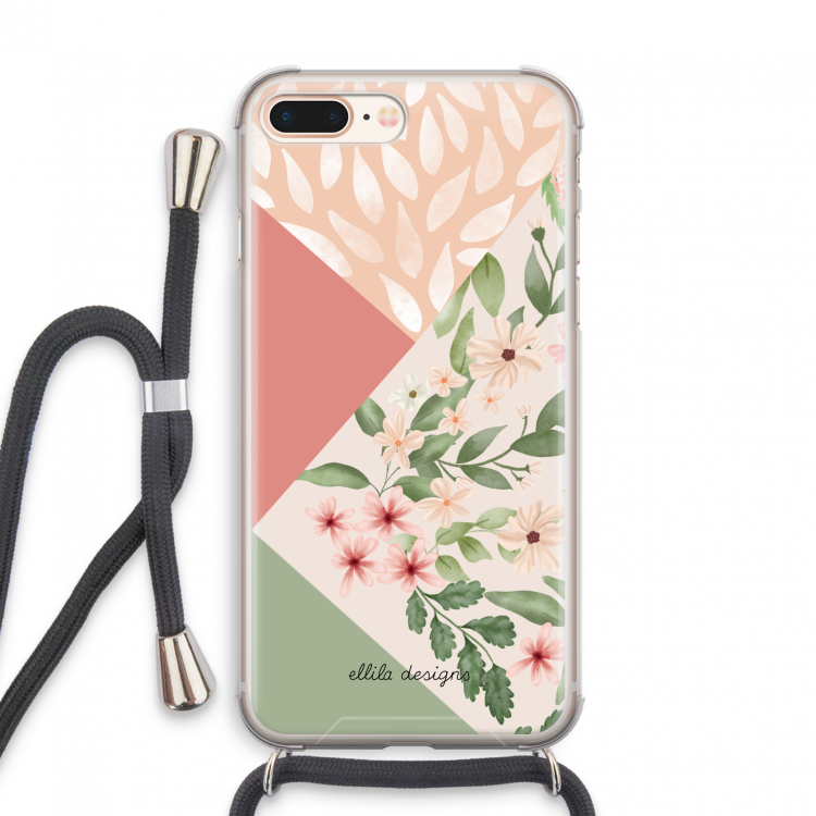 Sweet heaven geometrics: iPhone 8 Plus Transparant Hoesje met koord
