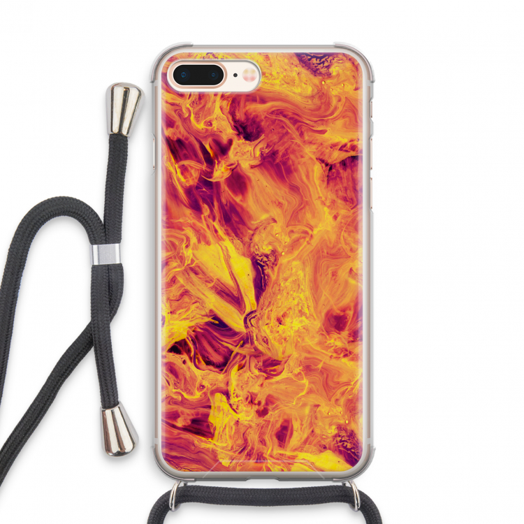 Eternal Fire: iPhone 8 Plus Transparant Hoesje met koord