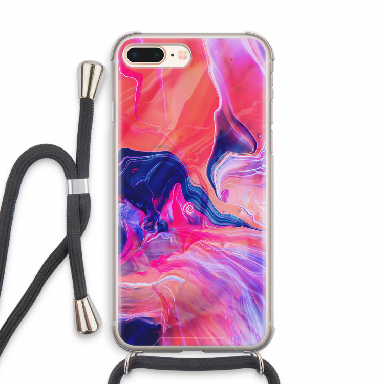 Earth And Ocean: iPhone 8 Plus Transparant Hoesje met koord