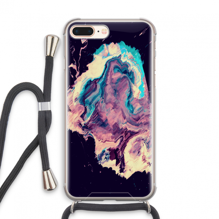 Cosmic Silence: iPhone 8 Plus Transparant Hoesje met koord