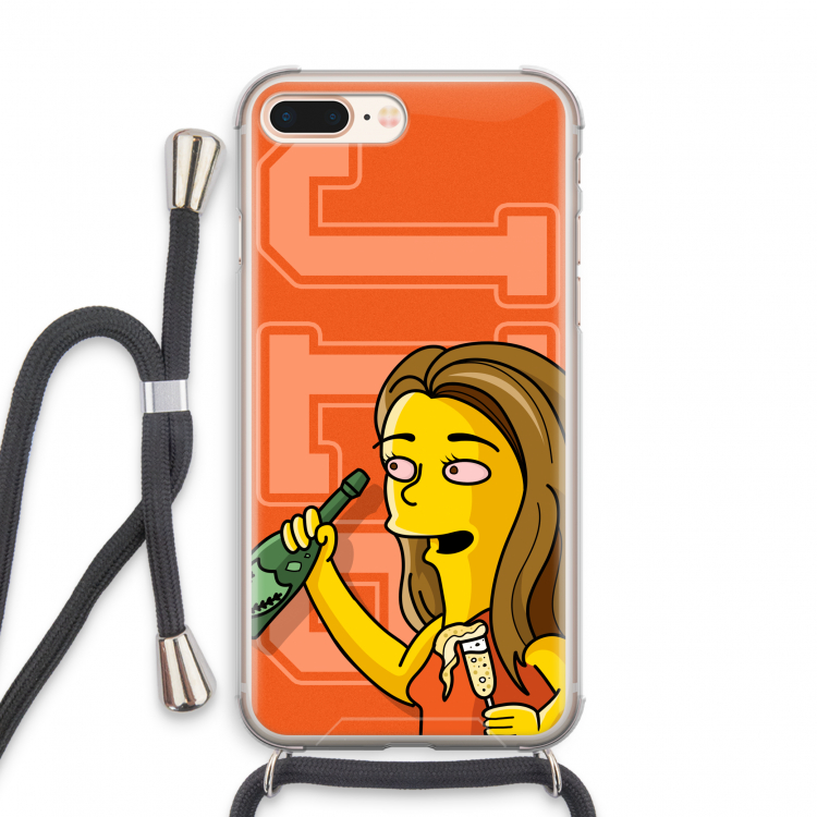 Jamie Lee Simpson: iPhone 8 Plus Transparant Hoesje met koord