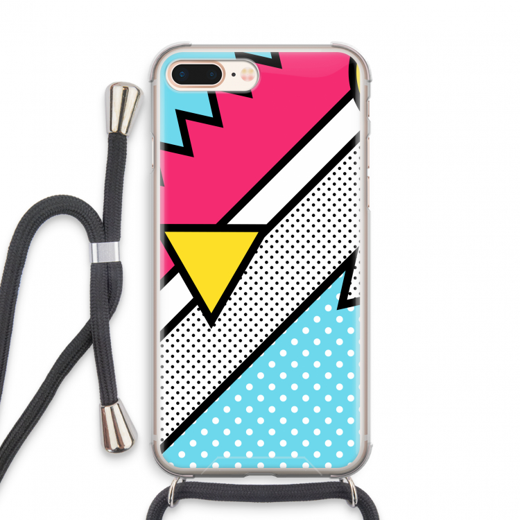 Pop Art #3: iPhone 8 Plus Transparant Hoesje met koord