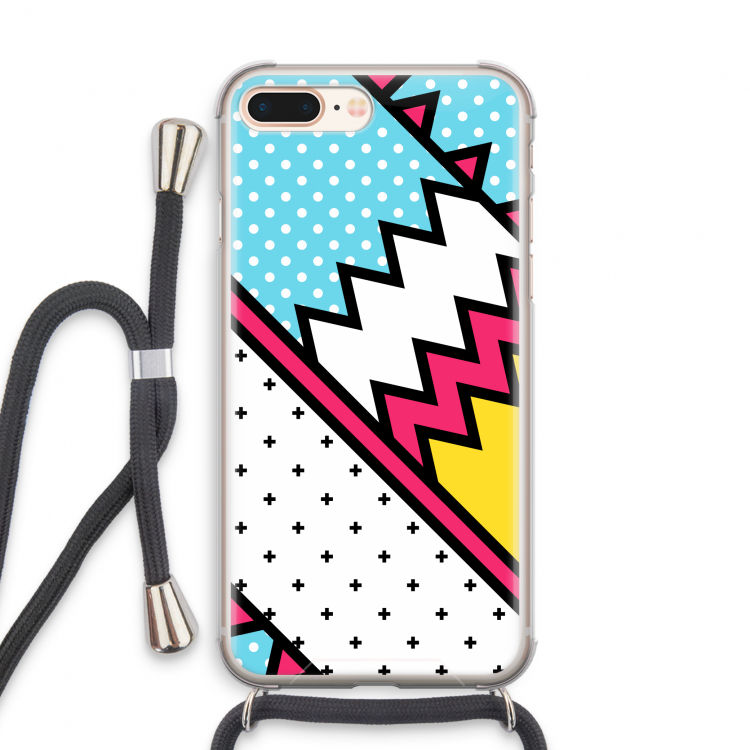 Pop Art #2: iPhone 8 Plus Transparant Hoesje met koord