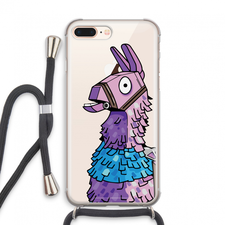 Lama: iPhone 8 Plus Transparant Hoesje met koord