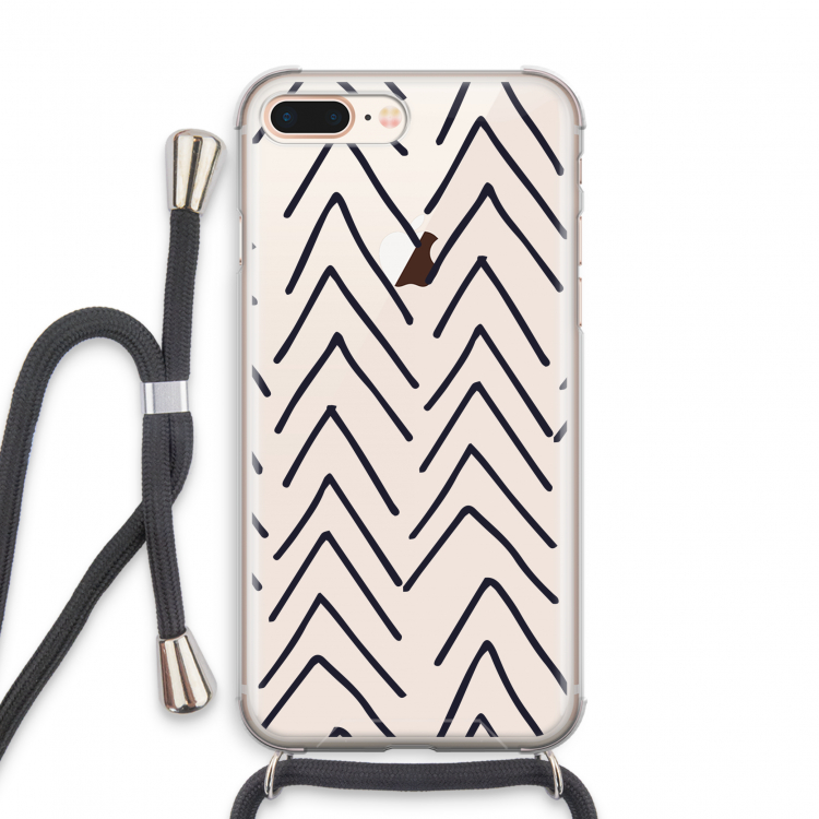 Marrakech Arrows: iPhone 8 Plus Transparant Hoesje met koord