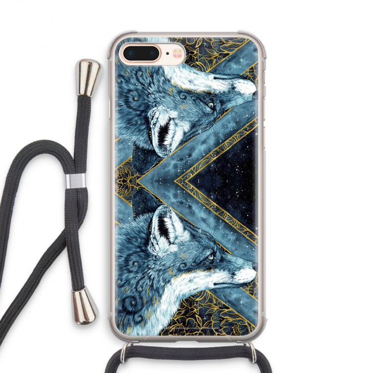 Golden Fox: iPhone 8 Plus Transparant Hoesje met koord