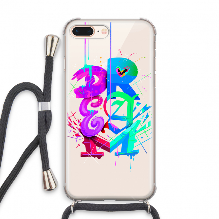 Dream: iPhone 8 Plus Transparant Hoesje met koord