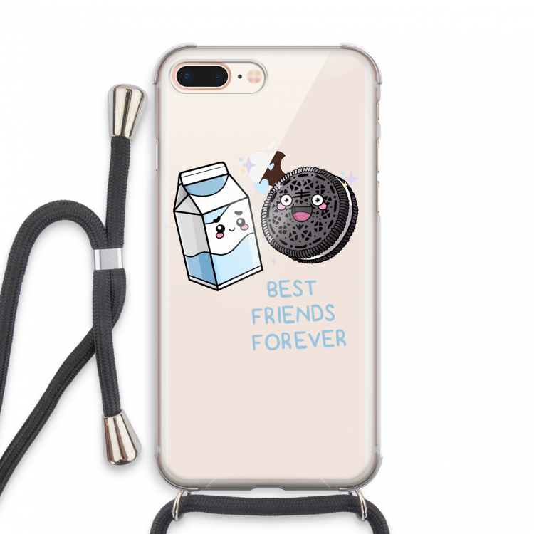 Best Friend Forever: iPhone 8 Plus Transparant Hoesje met koord